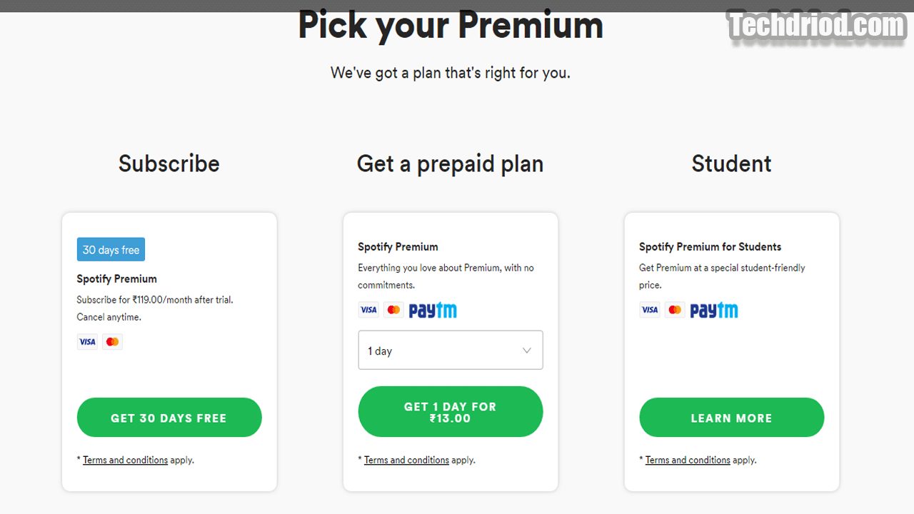 Spotify Plans And Subscription Starts 119INR in India